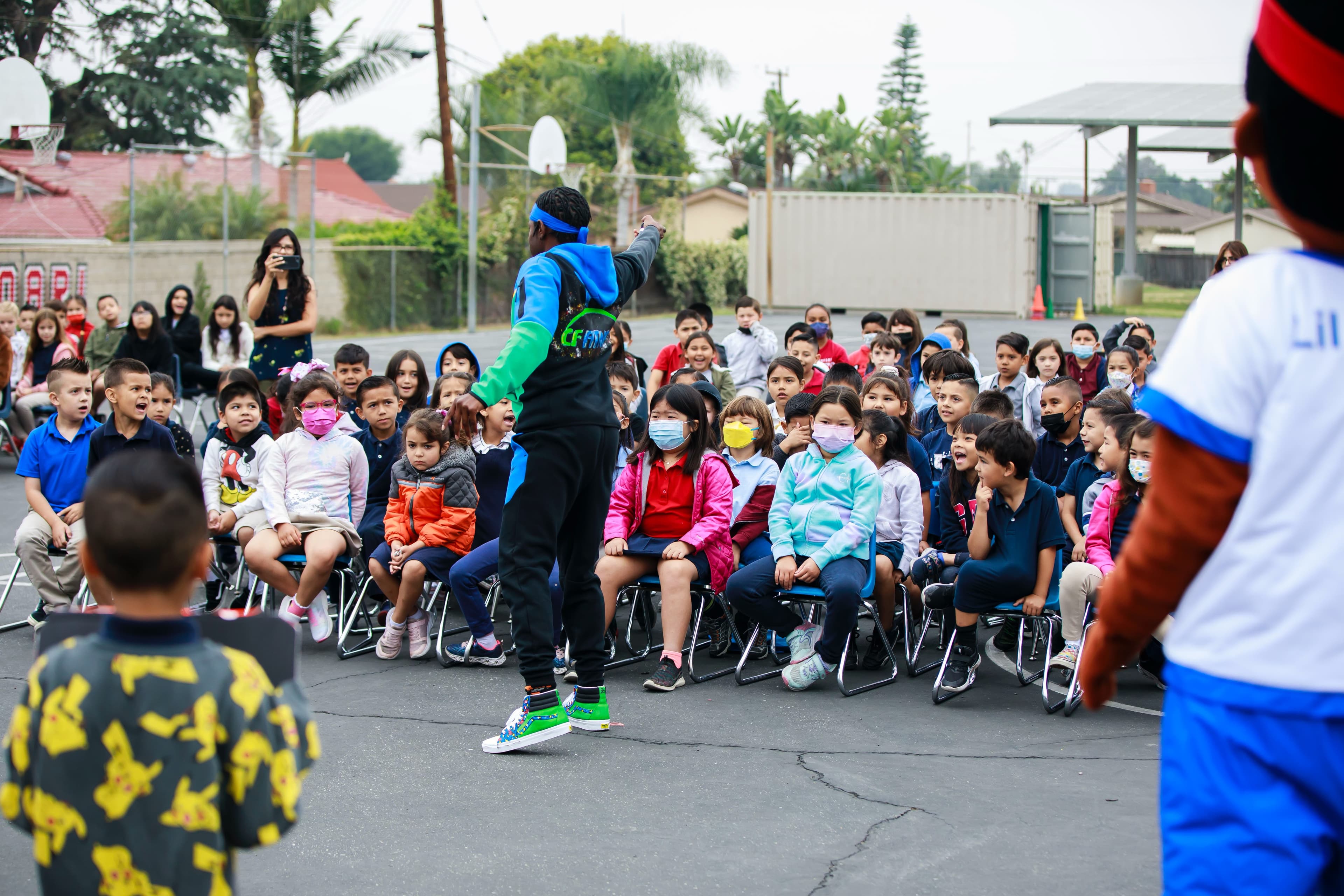 Educators and students in enrichment program