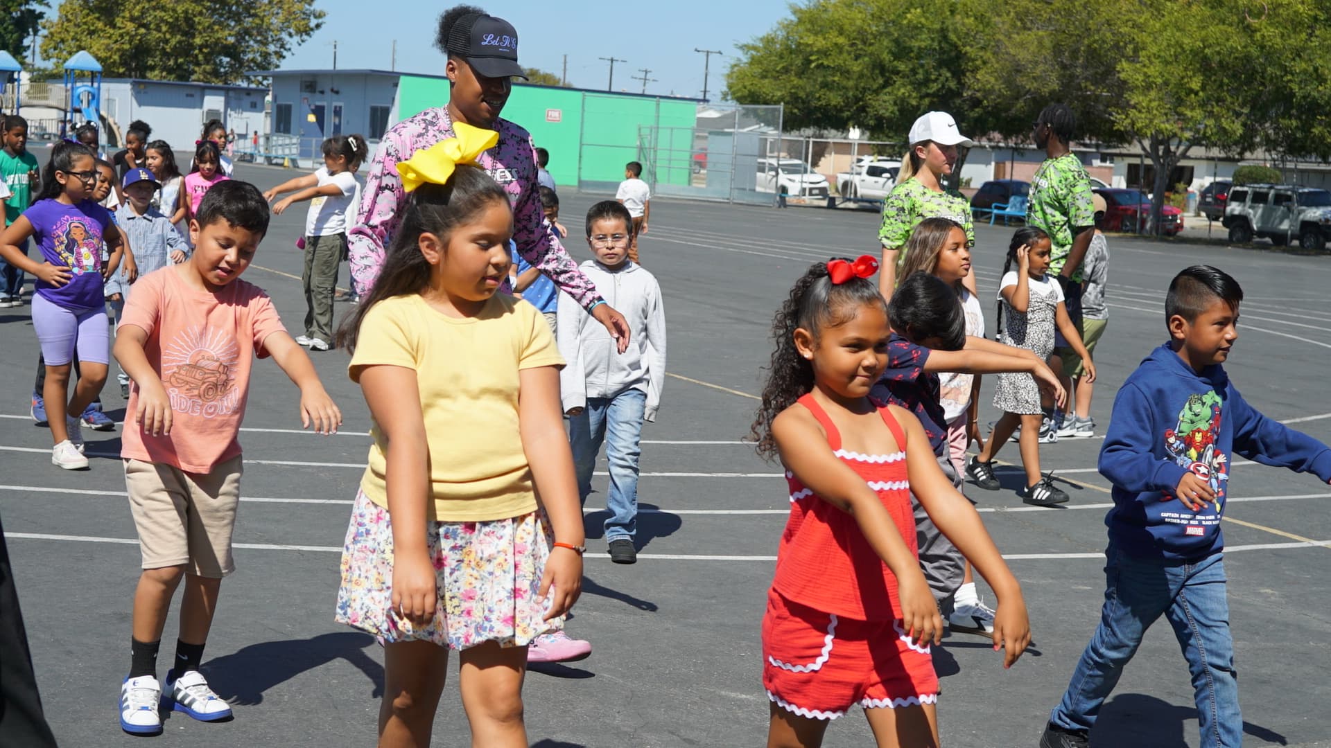 CF Fitness coaches working with students